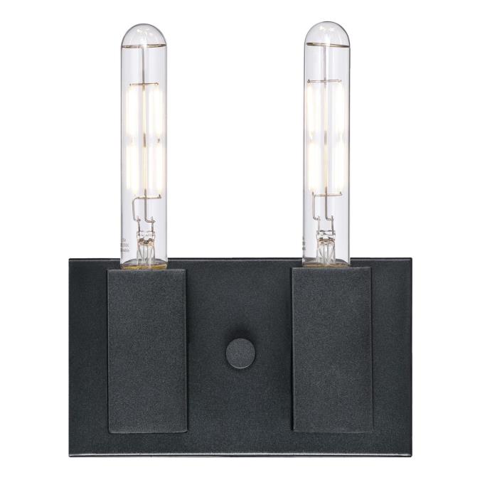 Skybridge Two-Light Dimmable LED Indoor Wall Fixture: Iron Finish