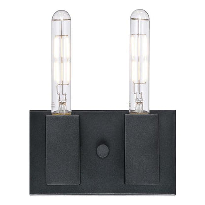 Skybridge Two-Light Dimmable LED Indoor Wall Fixture: Iron Finish