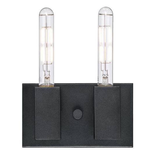 Skybridge Two-Light Dimmable LED Indoor Wall Fixture: Iron Finish