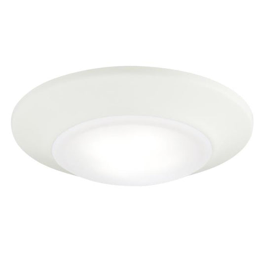 6-Inch Dimmable LED Indoor/Outdoor Surface Mount, Wet Location, ENERGY STAR: White Finish with Frosted Lens