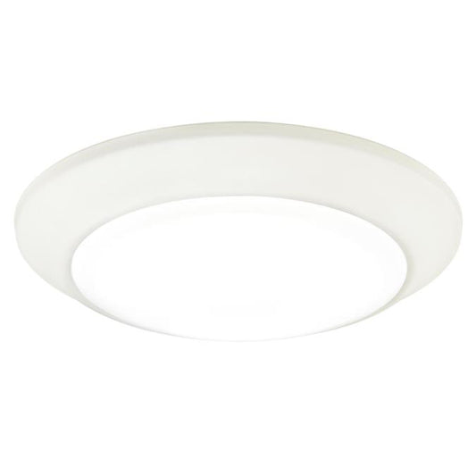 7-3/8-Inch Dimmable LED Indoor/Outdoor Surface Mount, Wet Location, ENERGY STAR: White Finish with Frosted Lens