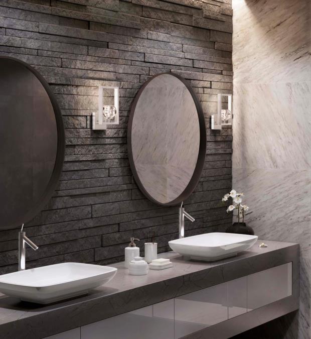 Zoa One-Light LED Indoor Wall Fixture: Brushed Nickel Finish with Crystal Glass