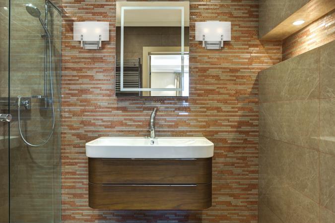 Enzo James Two-Light Indoor Wall Fixture: Brushed Nickel Finish with Frosted Glass