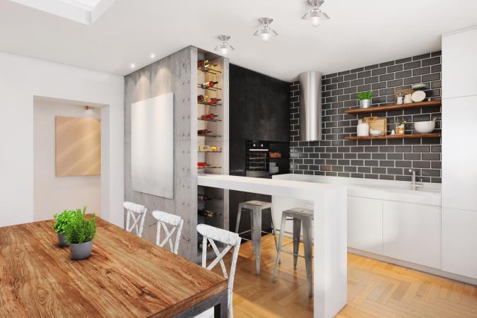 Iron Hill 9-Inch, One-Light Indoor Semi-Flush Mount Ceiling Fixture: Brushed Nickel Finish