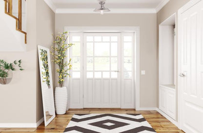 Iron Hill 12-Inch, One-Light Indoor Semi-Flush Mount Ceiling Fixture: Brushed Nickel Finish