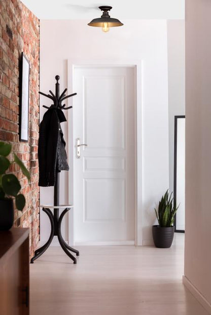 Iron Hill 12-Inch, One-Light Indoor Semi-Flush Mount Ceiling Fixture: Oil Rubbed Bronze Finish with Highlights