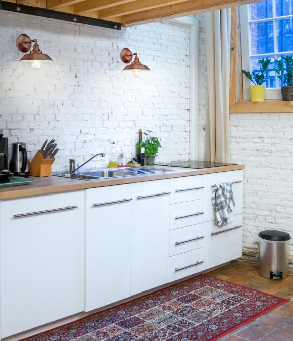 Iron Hill One-Light Indoor Wall Fixture: Washed Copper Finish