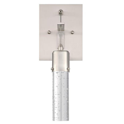 Cava One-Light, 9-Watt LED Indoor Wall Fixture: Brushed Nickel Finish with Bubble Glass