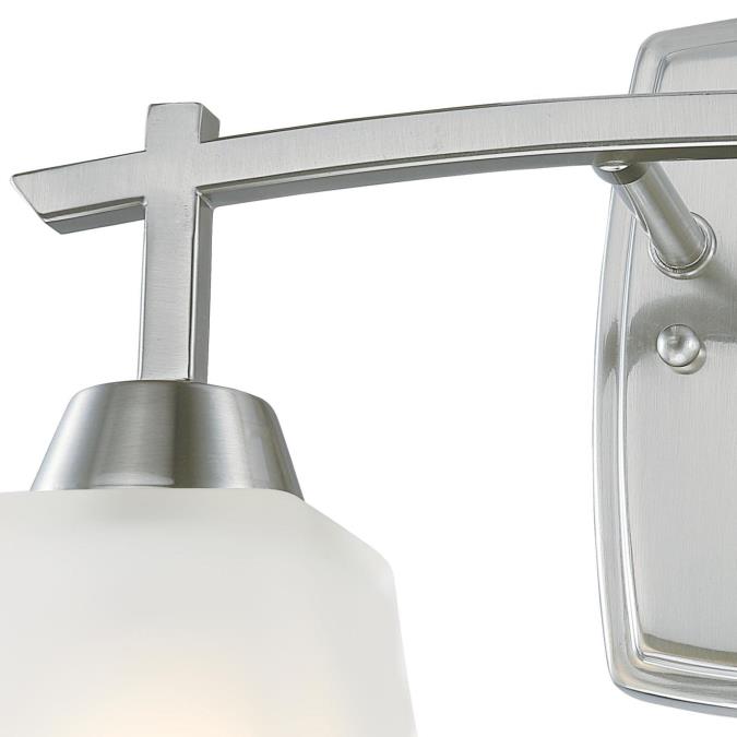 Midori Two-Light Indoor Wall Fixture: Brushed Nickel Finish with Frosted Glass