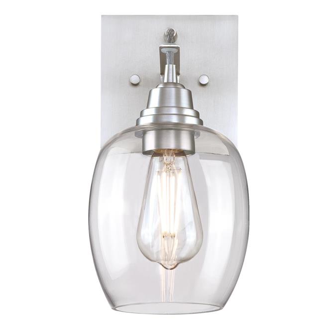 Eldon One-Light Indoor Wall Fixture: Brushed Aluminum Finish