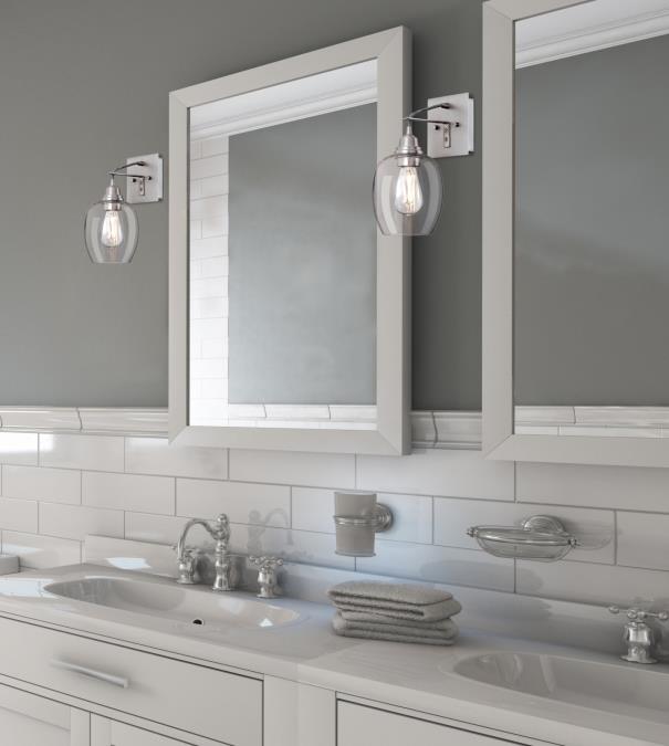 Eldon One-Light Indoor Wall Fixture: Brushed Aluminum Finish