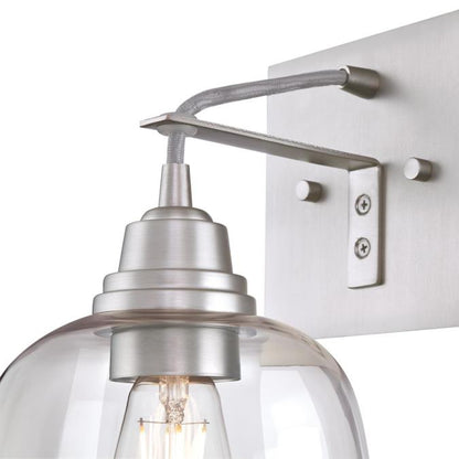 Eldon One-Light Indoor Wall Fixture: Brushed Aluminum Finish