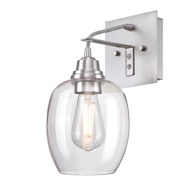 Eldon One-Light Indoor Wall Fixture: Brushed Aluminum Finish