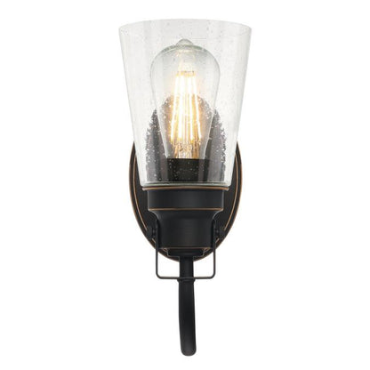 Ashton One-Light Indoor Wall Fixture: Oil Rubbed Bronze Finish with Highlights