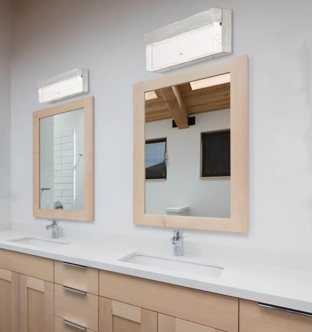 Cava II One-Light, 20-Watt LED Indoor Wall Fixture: Brushed Nickel Finish with Bubble Glass