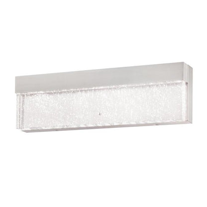 Cava II One-Light, 20-Watt LED Indoor Wall Fixture: Brushed Nickel Finish with Bubble Glass