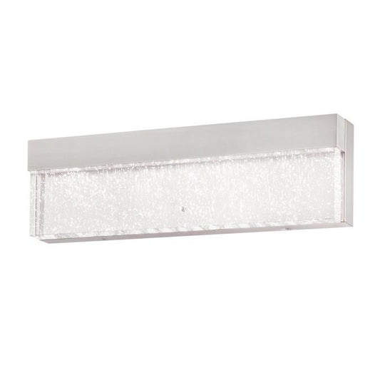Cava II One-Light, 20-Watt LED Indoor Wall Fixture: Brushed Nickel Finish with Bubble Glass