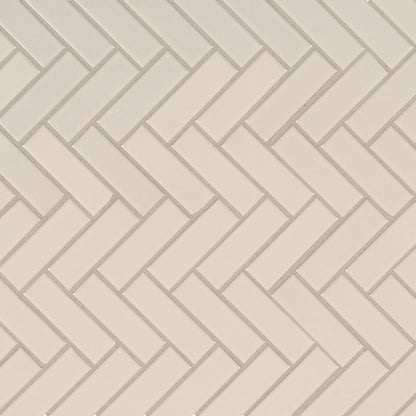 Almond Herringbone Mosaic Tile