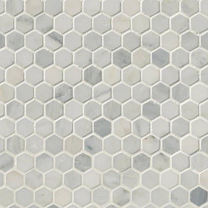 Arabescato Carrara 2" Hexagon Mosaic Tile