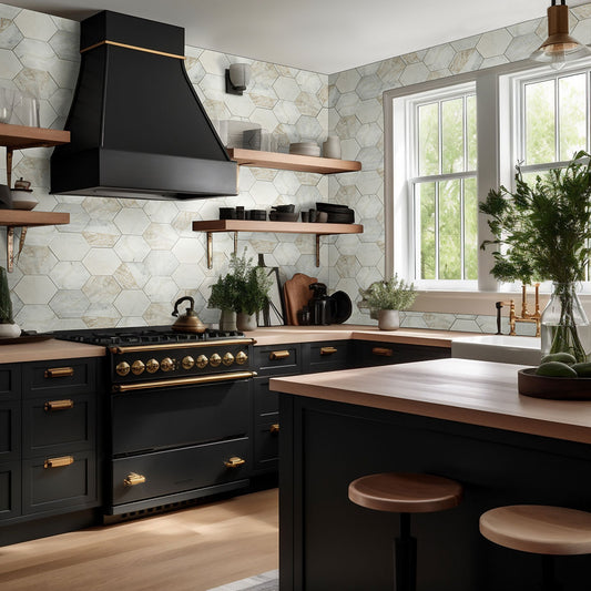 Arabescato Venato White 8" Hexagon Honed