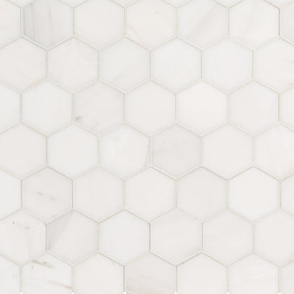 Bianco Dolomite 2” Hexagon Mosaic Tile