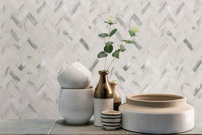 Bytle Bianco Herringbone Tile