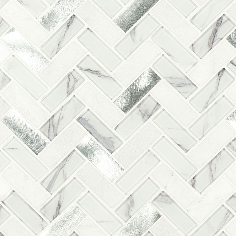 Bytle Bianco Herringbone Tile