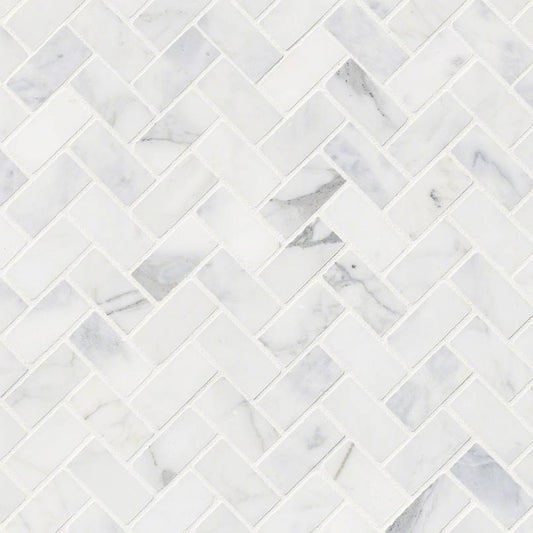 Calacatta Cressa Herringbone Tile