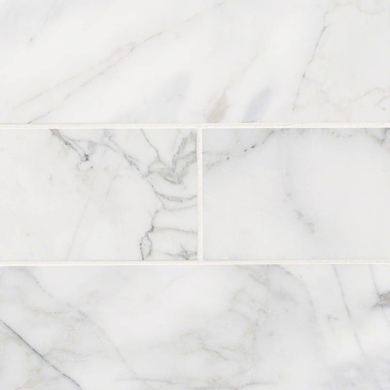 Calacatta Cressa Marble Subway Tile 4x12