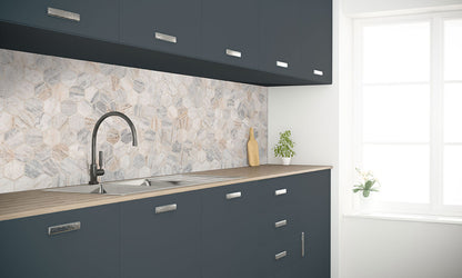 Capri Blue 2 Hexagon Mosaic Tile