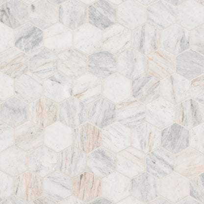 Capri Blue 2 Hexagon Mosaic Tile