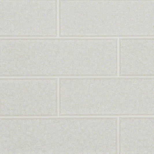 Frosted Icicle Glass Subway Tile 3x9