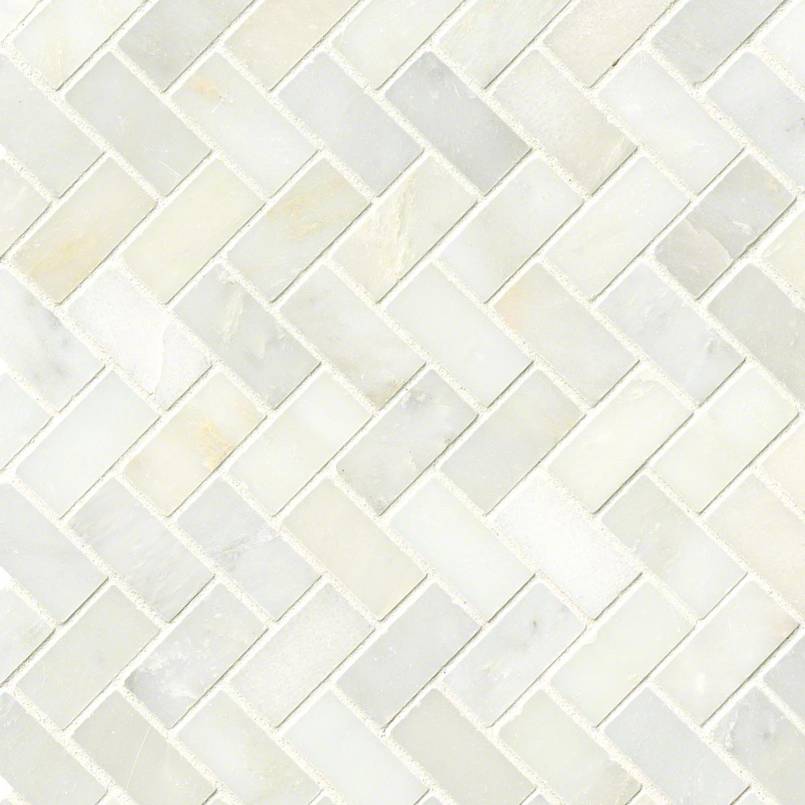 Greecian White Herringbone