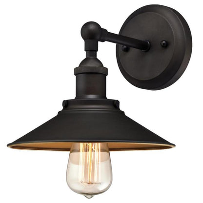 Louis One-Light Indoor Wall Fixture: Oil Rubbed Bronze Finish