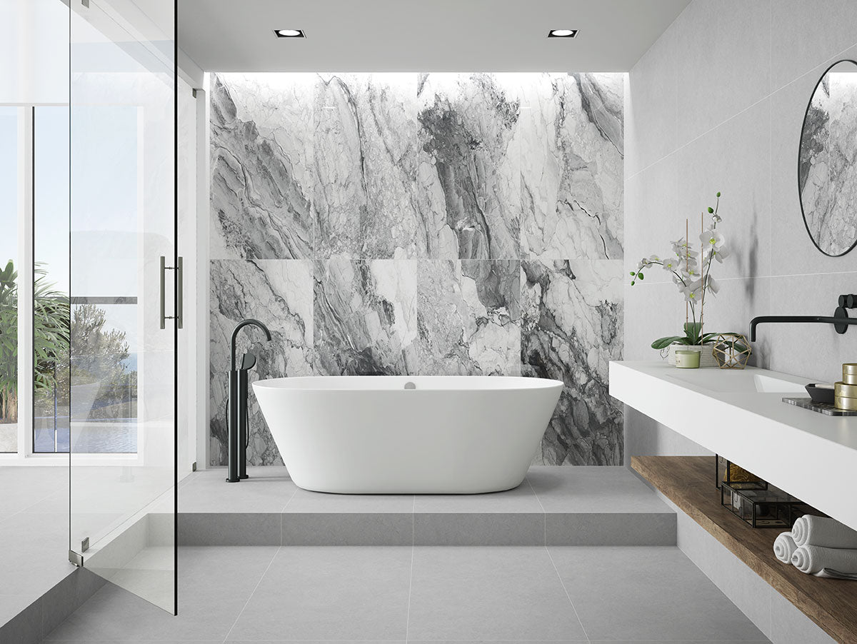 Onda Gray Porcelain Tile