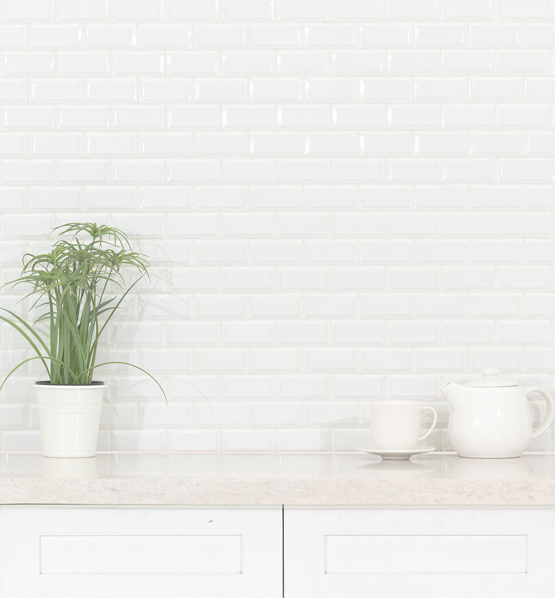 White 2x4 Beveled Glossy